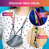 Paracord Bracelet Making Kit with Charms - Art & Craft Gift for Girls Age 8 9 10 11 12 & Teens 13 14 year old. Make Your Own Friendship & Fashion Glittery Garden