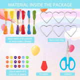 INFUNLY 6 Set DIY Small Dream Catcher Kit Rainbow Heart Dream Catchers DIY Heart Macrame Craft Kit for Hanging Decor Boho Home Charms with INFUNLY