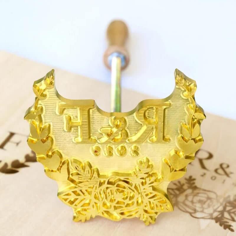 Custom DIY Branding Iron for Wood, Leather, and More - Handmade Heat Stamp with Handle Generic