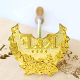 Customisable Wood Branding Iron with Brass Head and Wood Handle for Unique Personalised Designs Generic