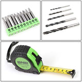 DNA MOTORING TOOLS-00018 Green 27 PCs 12V Cordless Power Drill Driver Bit Set w/Charger+Screwdrivers+Pliers Home Repair Kit, mint green DNA MOTORING