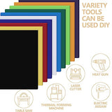 Frddiud 10 Pcs Colored Acrylic Sheets, 8 x 8 x 1/8 Inch Laser Cutting Acrylic Sheets, Cast Acrylic Sheets for DIY Projects, Crafts Art Display, Signs Frddiud