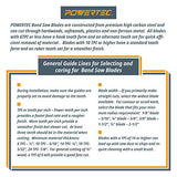 POWERTEC 59-1/2 Inch Bandsaw Blades for Woodworking, 1/2" x 14 TPI Band Saw Blades for Wen 3959, Sears Craftsman, Porter-Cable, Ryobi, Delta, B&D and POWERTEC