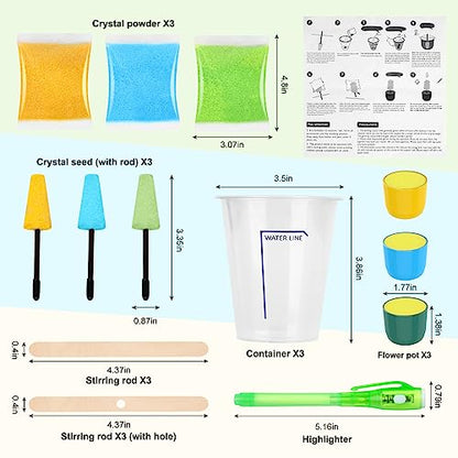 sdaymol Glowing Crystal Growing Kit, Science Kits for Kids Age 8-12, DIY Educational Science Experiments Lab Toys - STEM Projects Toys for Kids & - WoodArtSupply