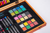 MAHITOI 80+ Pieces Deluxe Artist Studio Creativity Set Wood Box Case - Art Painting, Sketching Drawing Set, Starter Kit & Educational Profesional Art MAHITOI