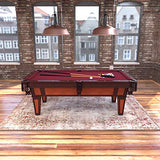 Fat Cat by GLD PRODUCTS Reno 7.5â€™ Pool Table with Dark Cherry Finish and Wine Colored Cloth, Accuslate Billiard Surface for Consistent Straight Fat Cat by GLD Products