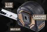 Spec Ops Tools 25-Foot Tape Measure, 1 1/8" Double-Sided Blade, Military-Grade Composite Case, 3% Donated to Veterans, Spec Ops