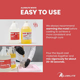 Alumilite White Amazing Casting Resin [1 gal A + 1 gal B (2 gallons) Two-Part Liquid Urethane Kit] Best for Making Arts and Crafts, Jewelry, Alumilite
