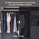Noevany Battery Powered Under Cabinet Lighting, Wireless LED Strip Lights for Kitchen Under Cabinet| Shelves| Under Counter| Closet| Cordless Click Noevany