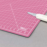 US Art Supply 18" x 24" Pink/Blue Professional Self Healing 5-Ply Double Sided Durable Non-Slip Cutting Mat Great for Scrapbooking, Quilting, Sewing U.S. Art Supply