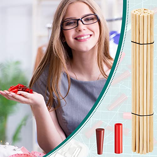 90 Pieces Epoxy Glitter Pen Turner Attachment Set, Including 30 Nonstick Sleeves 30 Silicone Plugs Silicone Pen Caps 30 Dowels Glitter Pen Project Outus