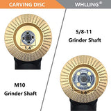4PCS Wood Carving Disc Set for 4" or 4 1/2" Angle Grinder with 5/8" Arbor, Grinding Wheel Shaping Disc for Wood Cutting, Wood Shaping Carving Disc, WHLLING