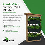 Algreen Gardenview Decorative Indoor or Outdoor Trellis with 3 Vertical Wall Hanging Planters with Drain Plugs for Flowers, Herbs, and Succulents Algreen Products