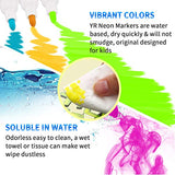 YR Dual Sided Neon Pens For Light Up LED Board, Neon Markers Applicable For Draw, Sketch, Create, Doodle, Art, Write, Learning Tablet, 12 Packs YR