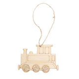 Blank Wood Crafts 20 Pcs Christmas Ornaments Train Shape Unfinished Wood Crafts Wood Slices for Home Christmas Decor Wood Centerpiece SEWACC