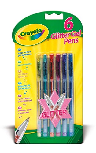 Crayola Glitter Gel Pens, Pack of 6 - WoodArtSupply