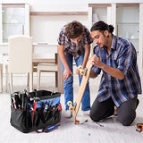WORKPRO Tool Bag, 18 Inch Tool Bag with Waterproof Molded Base, Open Top Tool Organizer Bag with 20 Pockets, Adjustable Shoulder Strap WORKPRO