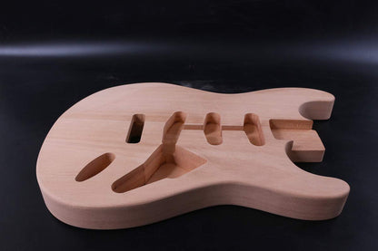 New Guitar Body Mahogany DIY Electric Guitar Replacement Strat Style SSS Unfinished - WoodArtSupply