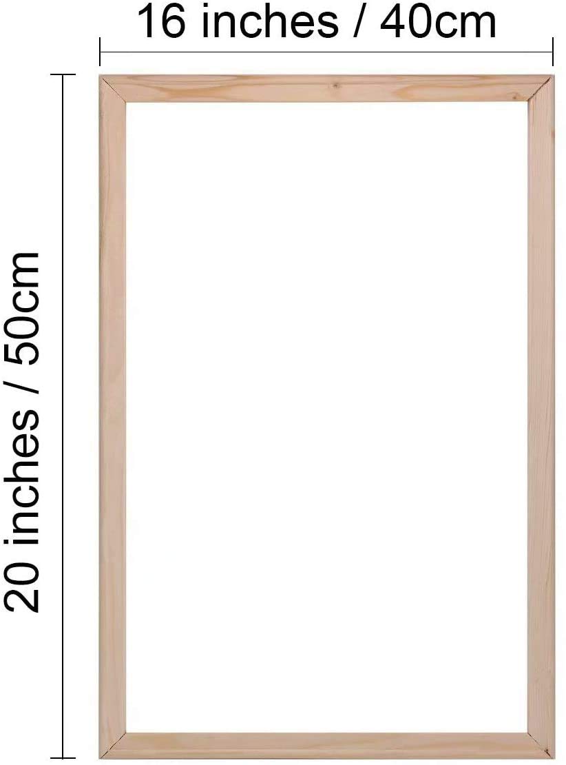 DIY Solid Wood Canvas Frame Kit 16 x20 Inch for Oil Painting & Wall Art - Wooden Art Frames with Thumb Tacks(4 Strips) - WoodArtSupply