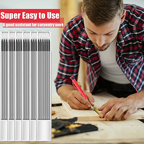 36 PCS 2.8mm Pencil Lead Refills for Carpenter Pencil Mark Pencils Solid Deep Hole Mechanical Construction Pencil Replacements Study Pencil Leads for - WoodArtSupply