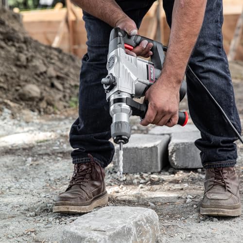 XtremepowerUS 1180W SDS-Plus Electric Rotary Hammer 1-1/4" Combination Rotary Hammer Drilling Chisels & Drill Bits Set with Case XtremepowerUS