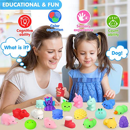 75Pcs Squishies Mochi Squishy Toys Party Favors for Kids Kawaii Mini Squishies Animal Stress Relief Toy Bulk Treasure Box Toys for Classroom Prizes - WoodArtSupply