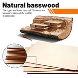 WYKOO Unfinished Blank Square Wood Pieces, 7 Pack 4mm 12 x 12 Inch Craft Wood, Plywood Board Basswood Sheets, Perfect for DIY Projects, Painting, WYKOO