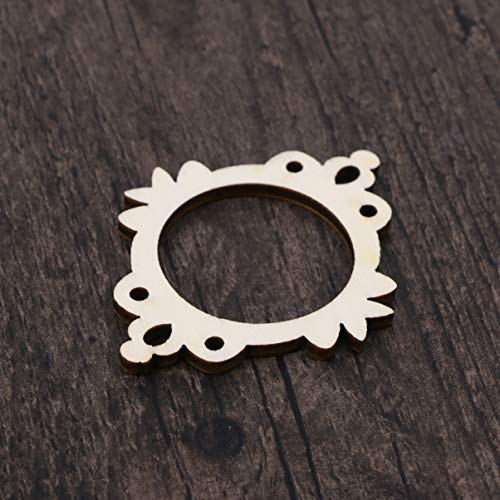 Amosfun Unfinished Wood Cutout Photo Frame Mini Picture Frame Wooden Shape Pieces Craft Embellishments Ornament for DIY Crafts 10pcs Amosfun