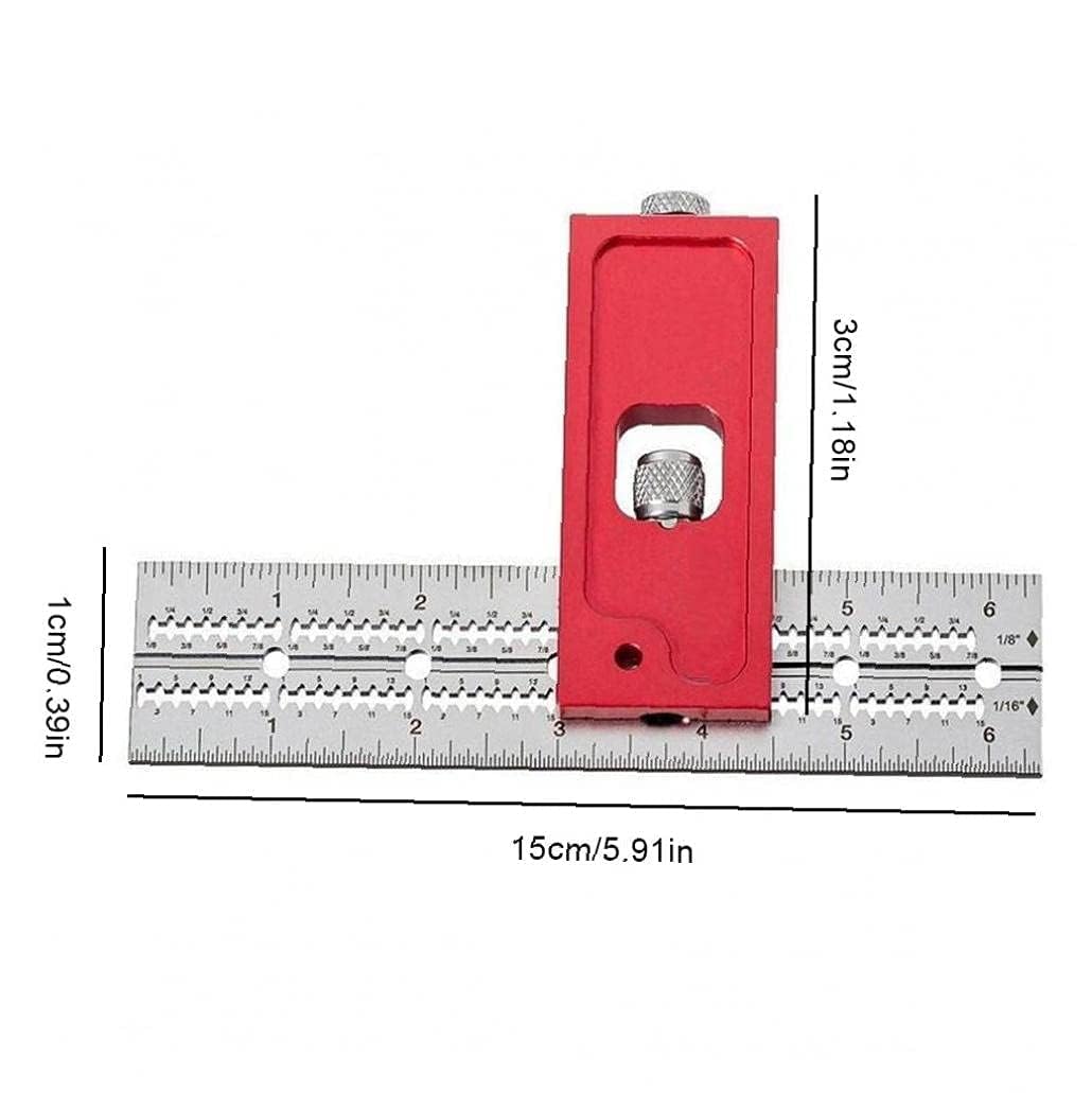 1Pc Combination Square Set Woodworking Joinery Measuring Ruler Carpenter Tools 6 inches Practical and Clever ，Carpentry Squares，Tools and Home - WoodArtSupply