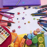 LUTER 500 x Handmade Wooden Star Embellishments Unfinished Cutout Blank Wooden Star Slices Embellishments for Christmas, Wedding, Party, DIY LUTER