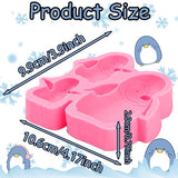 ICNYEKl Luxury Large Penguin Silicone Molds,Penguin Family Cake Decoration Fondant Mold,for Cupcake Toppers Chocolate Muffins Flower Paste Marzipan ICNYEKl