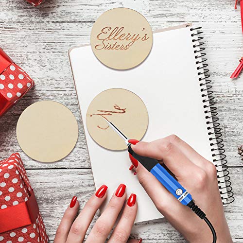 120 Pieces 2 Inch Unfinished Wooden Circles Blank Natural Round Wood Slices Wooden Cutout Tiles for DIY Crafts Home Decoration Painting Staining Coopay