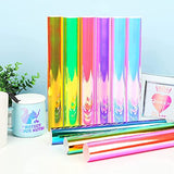 Prime Vinyl Holographic Vinyl Permanent, Holographic Vinyl for Cricut, 12” x 12” 9 Sheets/Pack, Holographic Opal Craft Adhesive Vinyl Sheets for Prime Vinyl