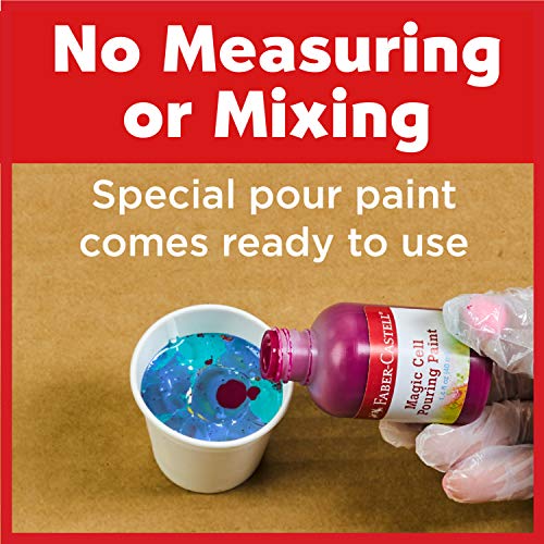 Faber-Castell Do Art Paint Pour Studio - No Mix Acrylic Paint Pouring Set for Kids - Makes 6 Fluid Art Projects, Multi (FC14342) - WoodArtSupply