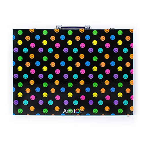 Art 101 Doodle and Draw 60 Piece Art Set in a Colorful Carrying Case, Multi - WoodArtSupply