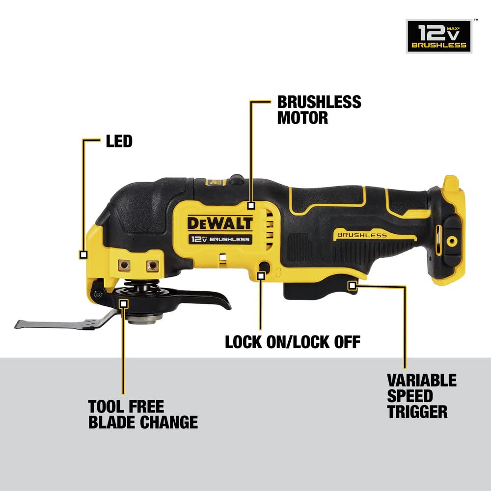 DEWALT XTREME 12V MAX Brushless Cordless Oscillating Tool Only (DCS353B) - WoodArtSupply