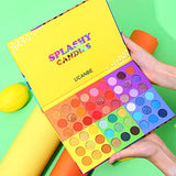 UCANBE 54 Colors Splashy Candies Eyeshadow Palette, Highly Pigmented Matte Shimmer Soft Creamy Glitter Rainbow Bright Powder Eye Shadow Blendable UCANBE