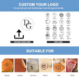 Personalised KAINSY Custom Branding Iron for Wood and Leather - Durable Metal Stamp for Crafting and Gifts KAINSY