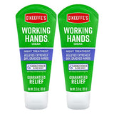 O'Keeffe's Working Hands Night Treatment Hand Cream, 3 oz Tube, (Pack of 2) O'Keeffe's