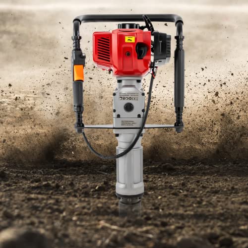 DYRABREST 2.3HP 2-Stroke Gas Powered Post Driver, 52CC Gasoline Engine Pile Driver Push Fence Farm Hammer Machine for Fence,Garden, Posts, Stakes, DYRABREST