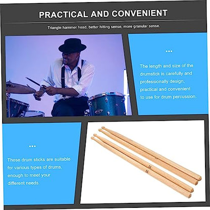 SUPVOX 1 Pair 5a drum stick drum sticks percussion instrument kids musical instruments marimba instrument wood bells sticks Music Drumstick Stage - WoodArtSupply