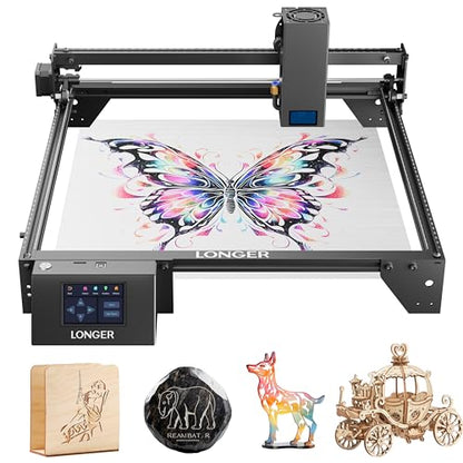 Longer Ray5 20W Laser Engraver, 120W Laser Cutter and High Accuracy Laser Engraving Machine, CNC Machine for DIY Personalized Gift, Wood, Metal,