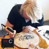 Professional Wood Burning Kit, Wood Burner Machine Pyrography Woodburning Tool for Beginners Adults (Sigle Pen Wood Burning Kit) ACRSIKR