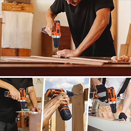 COMOWARE 16.8V Cordless Drill Set Combo Kit, 153 Pcs Tool Kit for Home, Professional Household Tool Sets for Men, Basic Tool Kit with Power Drill, COMOWARE