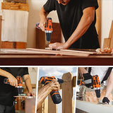 COMOWARE 16.8V Cordless Drill Set Combo Kit, 153 Pcs Tool Kit for Home, Professional Household Tool Sets for Men, Basic Tool Kit with Power Drill, COMOWARE