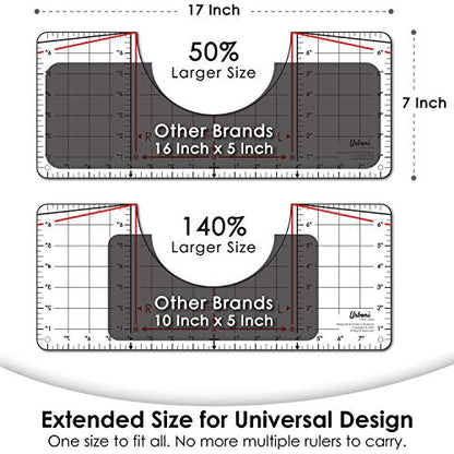 Tshirt Ruler Guide for Vinyl Alignment and Center Designs, T shirt Ruler Alignment Tool Placement for Heat Press and Cricut - WoodArtSupply