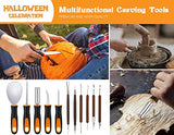 NESSTU Pumpkin Carving Kit with Stencils, 28 PCS Halloween Pumpkin Carving Tools, Professional Pumpkin Carving Set, Heavy Duty Stainless Steel NESSTU