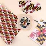 Tintnut Maryland Flag Permanent Vinyl Roll - 12 inch x 5ft, Pattern Adhesive Vinyl Compatible with Cricut Machine, Self Sticker Waterproof Vinyl Tintnut