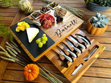 Personalized Charcuterie Board Set/19pcs Cheese Board And Knife Set, Realtor Closing gift, Custom Charcuterie board, Wedding Gift WoodArtSupply