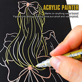 EBOT Metallic Marker Pens, Gold ,Rose Gold and Silver Metallic Permanent Markers for Artist Illustration, Crafts, Gift Card Making, Scrapbooking, EBOT